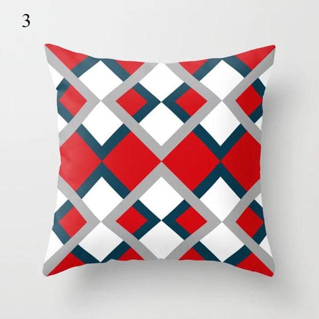 Red Abstract Cushion Cover Geometric Pillow Cases Sofa Decorative Modern Abstract Painting Pillow Case Beautiful Cushion Covers Fashion Pillowcase Pillow Cover