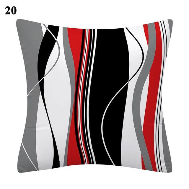 Red Abstract Cushion Cover Geometric Pillow Cases Sofa Decorative Modern Abstract Painting Pillow Case Beautiful Cushion Covers Fashion Pillowcase Pillow Cover