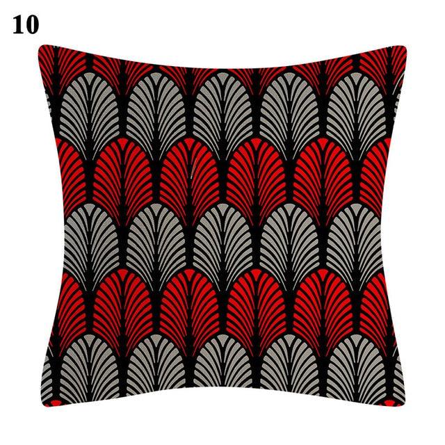 Red Abstract Cushion Cover Geometric Pillow Cases Sofa Decorative Modern Abstract Painting Pillow Case Beautiful Cushion Covers Fashion Pillowcase Pillow Cover