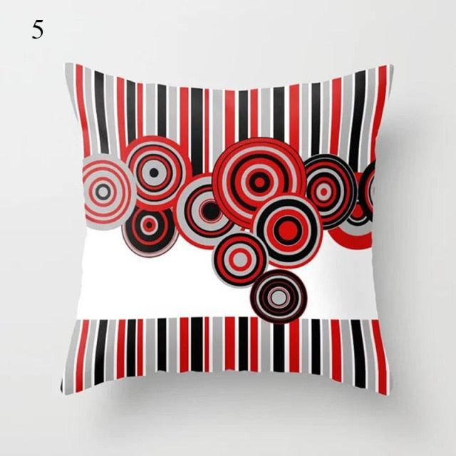 Red Abstract Cushion Cover Geometric Pillow Cases Sofa Decorative Modern Abstract Painting Pillow Case Beautiful Cushion Covers Fashion Pillowcase Pillow Cover