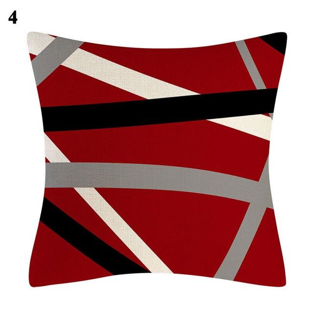 Red Abstract Cushion Cover Geometric Pillow Cases Sofa Decorative Modern Abstract Painting Pillow Case Beautiful Cushion Covers Fashion Pillowcase Pillow Cover