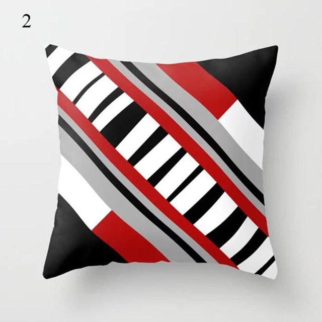 Red Abstract Cushion Cover Geometric Pillow Cases Sofa Decorative Modern Abstract Painting Pillow Case Beautiful Cushion Covers Fashion Pillowcase Pillow Cover