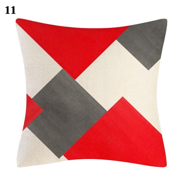Red Abstract Cushion Cover Geometric Pillow Cases Sofa Decorative Modern Abstract Painting Pillow Case Beautiful Cushion Covers Fashion Pillowcase Pillow Cover