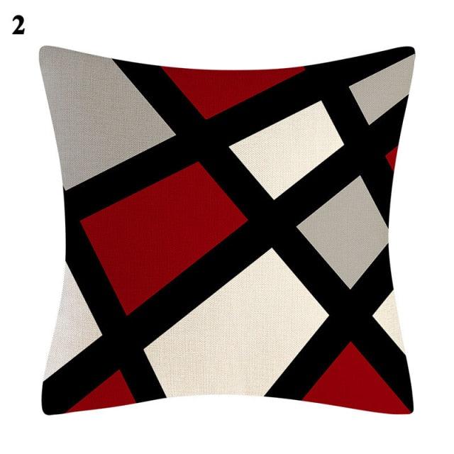 Red Abstract Cushion Cover Geometric Pillow Cases Sofa Decorative Modern Abstract Painting Pillow Case Beautiful Cushion Covers Fashion Pillowcase Pillow Cover