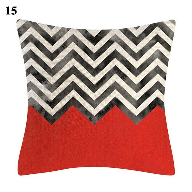 Red Abstract Cushion Cover Geometric Pillow Cases Sofa Decorative Modern Abstract Painting Pillow Case Beautiful Cushion Covers Fashion Pillowcase Pillow Cover