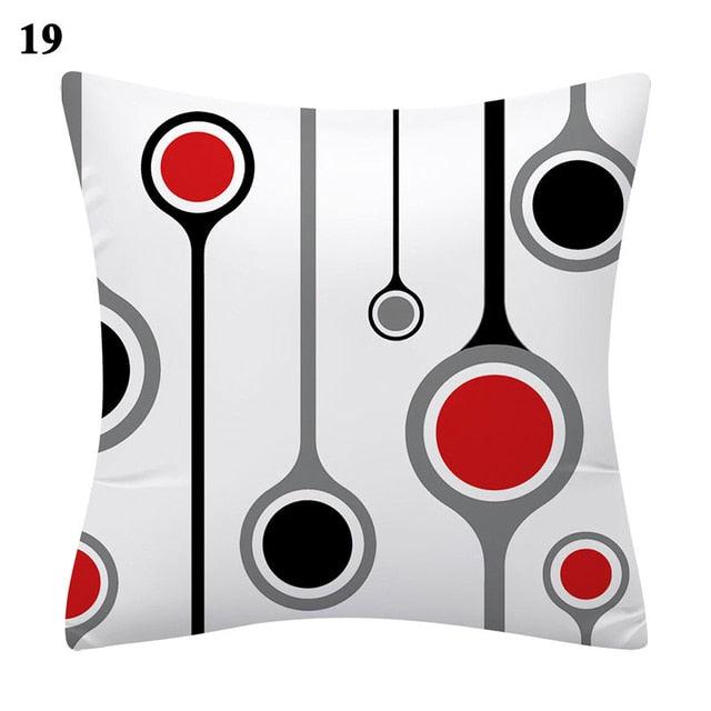 Red Abstract Cushion Cover Geometric Pillow Cases Sofa Decorative Modern Abstract Painting Pillow Case Beautiful Cushion Covers Fashion Pillowcase Pillow Cover