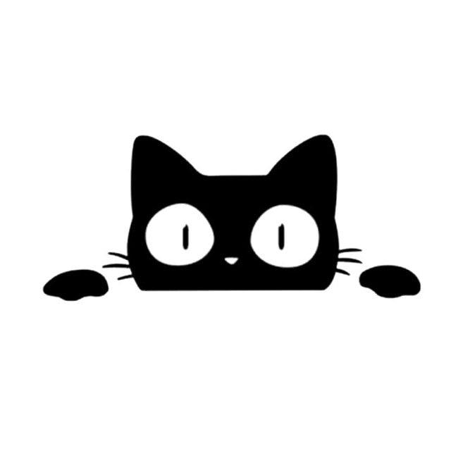 Reflective Peeking Cat Animal Car Styling Decorative Stickers Auto Window Decals Reflective PET Cartoon Car Vinyl Sticker Decal Car Accessories Cat Watching Vinyl Reflective Decals Waterproof Funny Self-Adhesive for Car Window Bumper Laptop Motorcycle