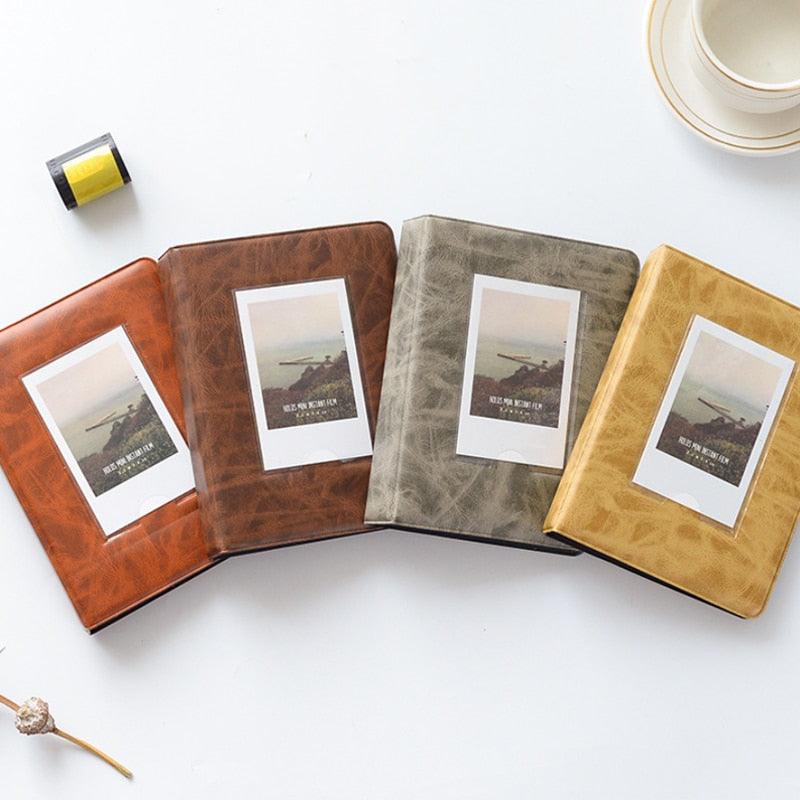 Retro 3 Inches 64 Pockets Photo Album Mini Instant Album Polaroid Photo Album Picture Case Storage Family Scrapbook Albums Family Anniversary Gift For Couple