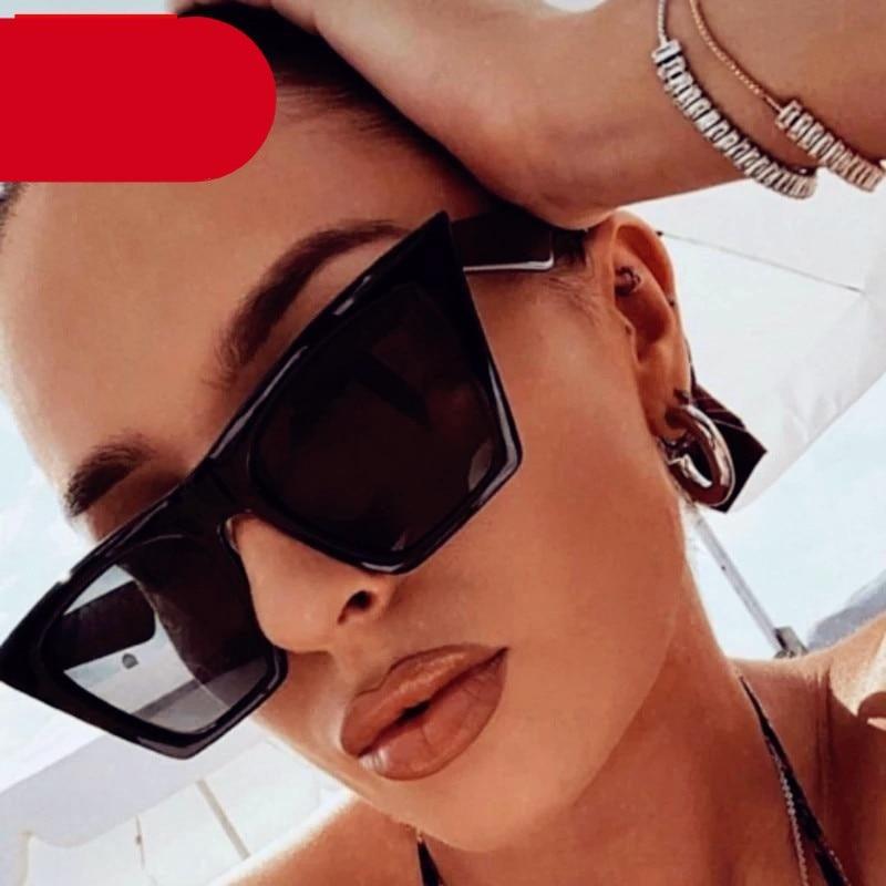 Retro Aviator Oversized Square Classic Alloy Frame glasses Sunglasses For Women/Men Luxury Glasses For Women Eyewear Women