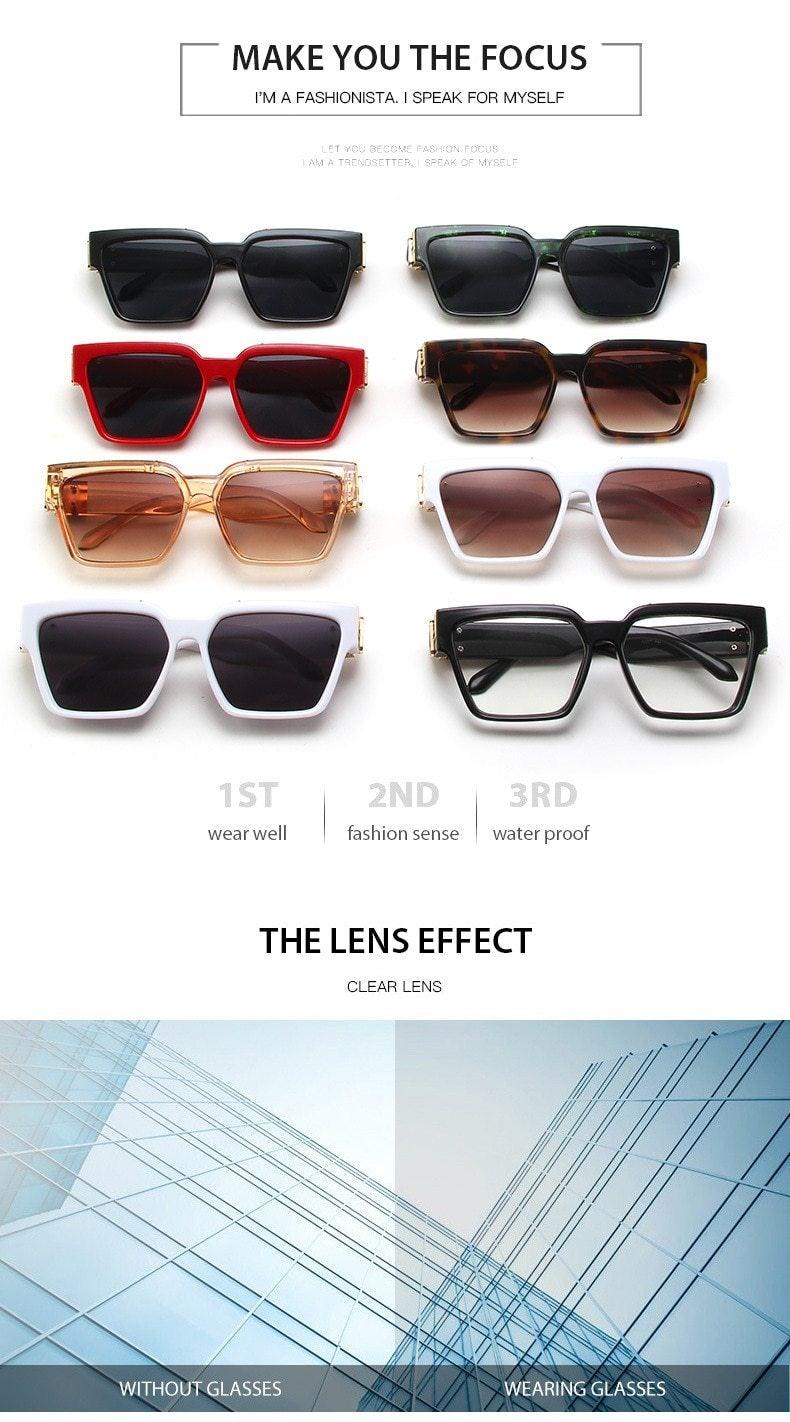 Retro Aviator Square Classic Alloy Frame glasses Classic Sunglasses For Male Square Shape Sunglasses For Female HD Polarized UV400 Protection Sunglasses