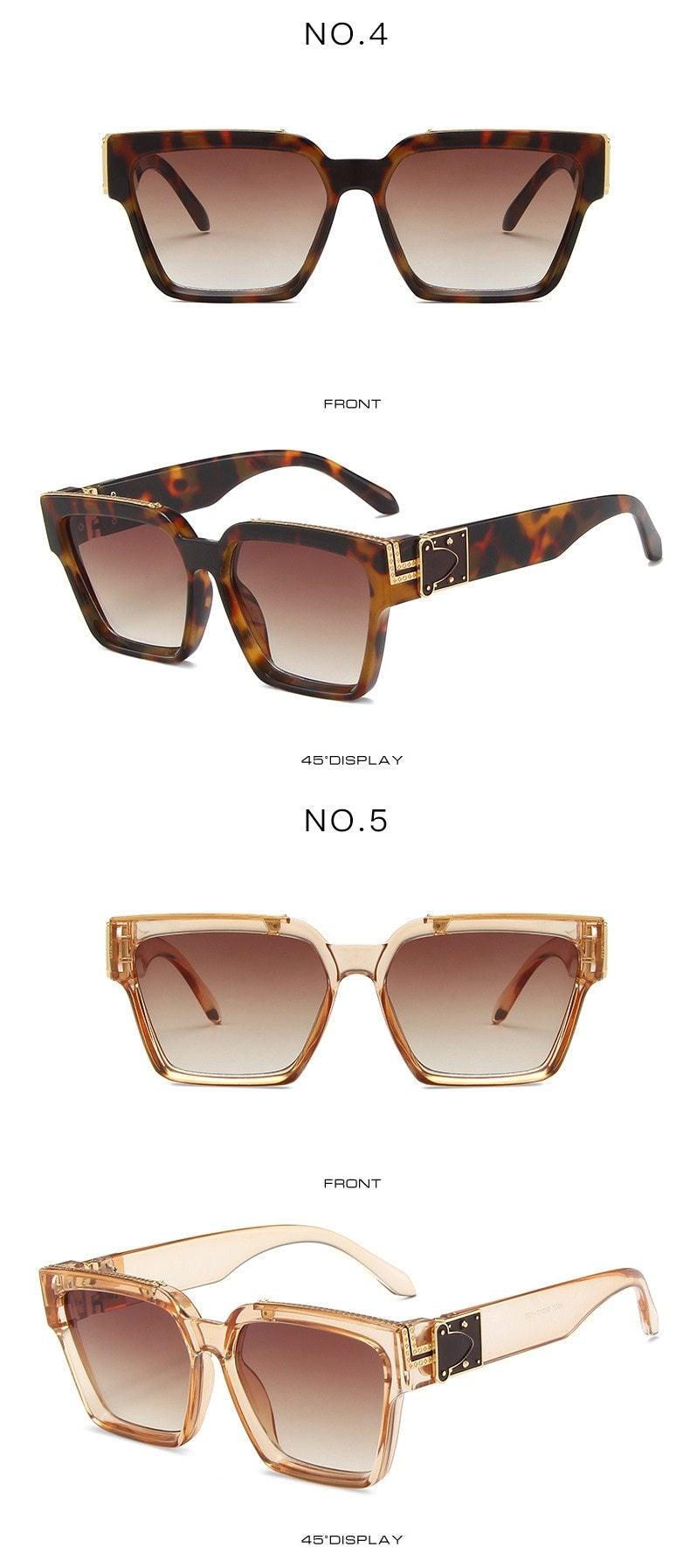 Retro Aviator Square Classic Alloy Frame glasses Classic Sunglasses For Male Square Shape Sunglasses For Female HD Polarized UV400 Protection Sunglasses