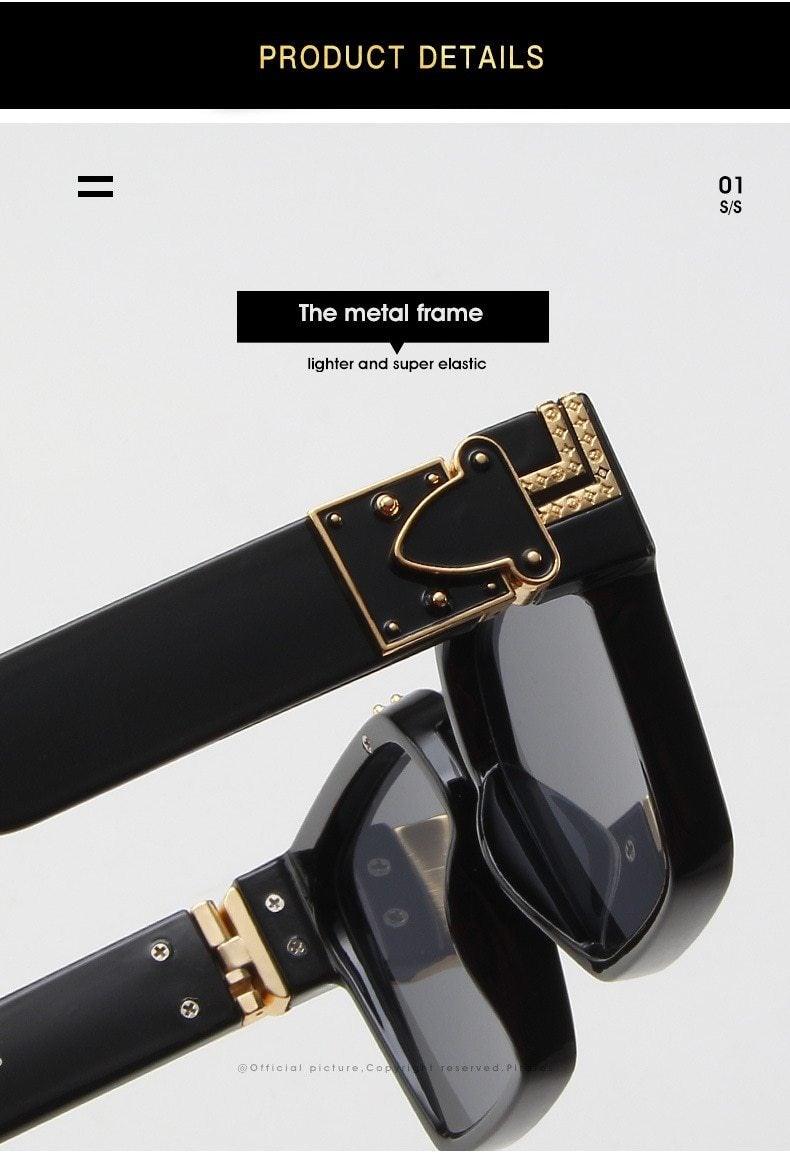 Retro Aviator Square Classic Alloy Frame glasses Classic Sunglasses For Male Square Shape Sunglasses For Female HD Polarized UV400 Protection Sunglasses