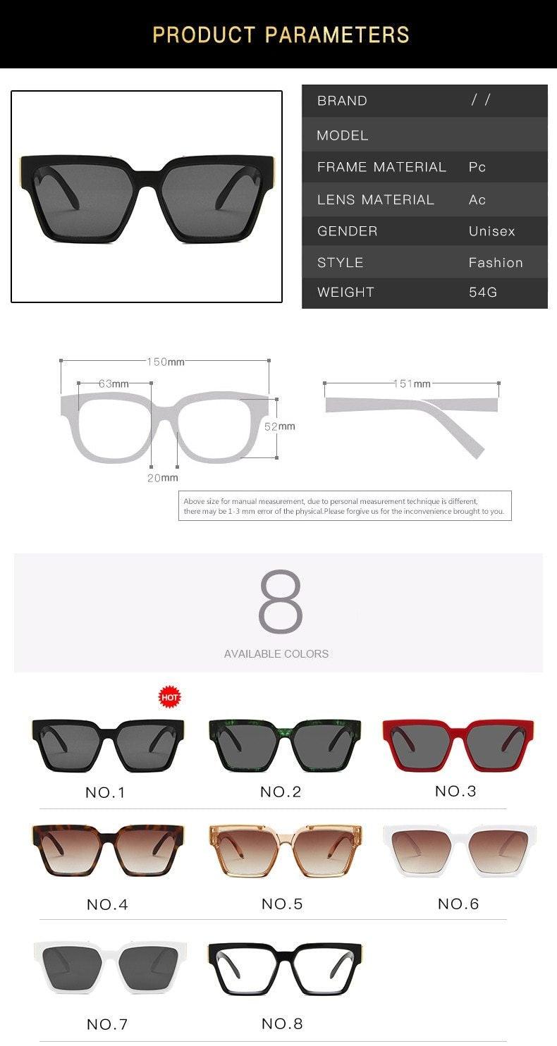 Retro Aviator Square Classic Alloy Frame glasses Classic Sunglasses For Male Square Shape Sunglasses For Female HD Polarized UV400 Protection Sunglasses