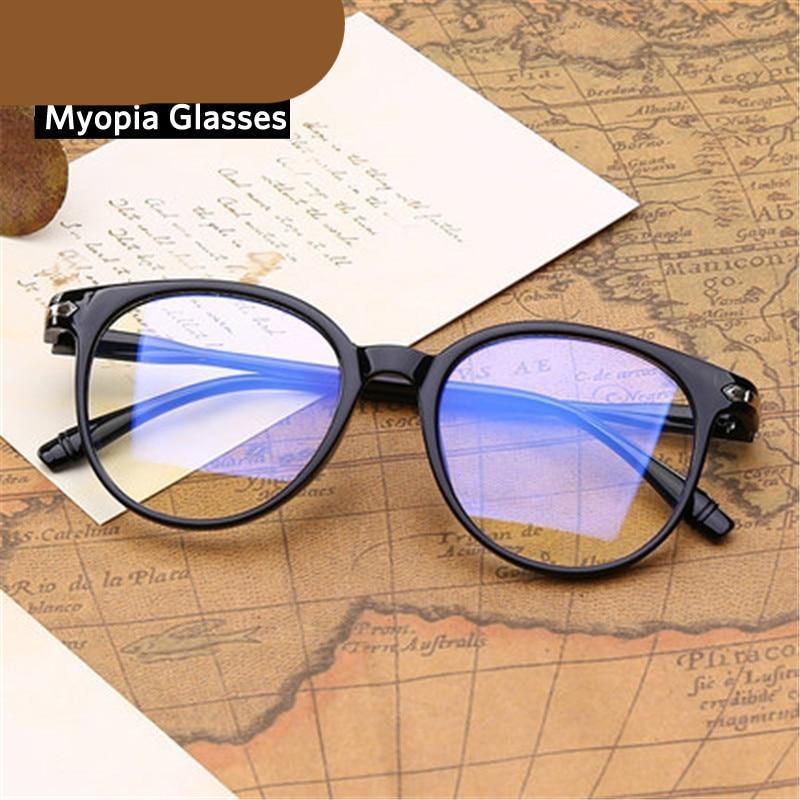 Retro Glasses Radiation Protection Optical Nearsight Frame For Men And Women Anti Blue Computer Eyewear Unisex Blue Light Blocking Glasses Stylish Eyewear Comfortable Eye Protection UV Glare -1 -1.5 -2.0 -2.5