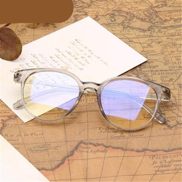 Retro Glasses Radiation Protection Optical Nearsight Frame For Men And Women Anti Blue Computer Eyewear Unisex Blue Light Blocking Glasses Stylish Eyewear Comfortable Eye Protection UV Glare -1 -1.5 -2.0 -2.5