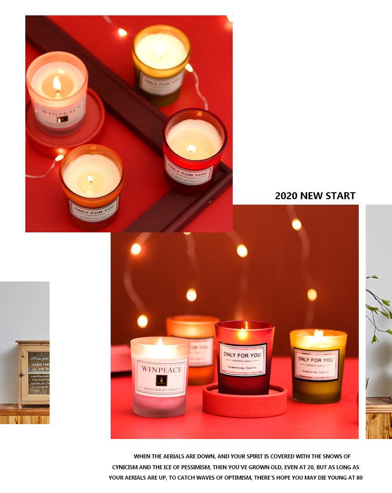 Romantic Handmade Scented Candle Candles for Home Scented Candle Fall Candles Wick Candle Soy Candles Essential Oil Candles Plant Essential Oil Small Jar Aromatherapy Candle Travel Candles Natural Soy Wax Home Decor