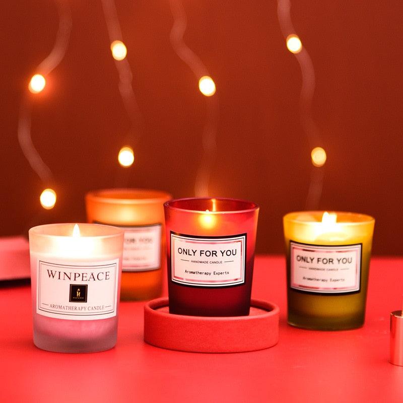 Romantic Handmade Scented Candle Candles for Home Scented Candle Fall Candles Wick Candle Soy Candles Essential Oil Candles Plant Essential Oil Small Jar Aromatherapy Candle Travel Candles Natural Soy Wax Home Decor