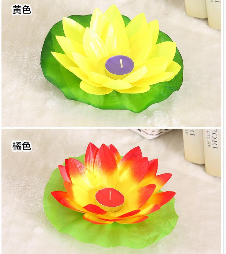 Romantic Lotus Lamps Wishing Water Floating Candle Light Birthday Wedding Party Decoration Lotus LED Candle Floating Candle Lights Up When It Meets Water Battery Powered Flameless Candle Light Waterproof Night Light For Festival Wedding Home Garden Pond
