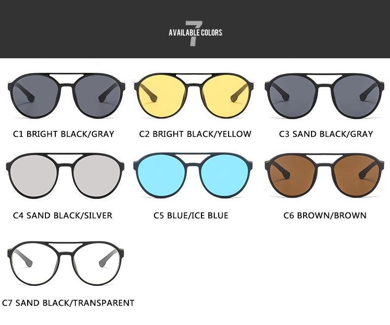 Round Vintage Sunglasses Retro Eyewear For Men Women Classic Sunglasses For Women & Men Retro Style Goggles In Round Shape Flip Up Driving Glasses Vintage Style & Fashionable Eyewear