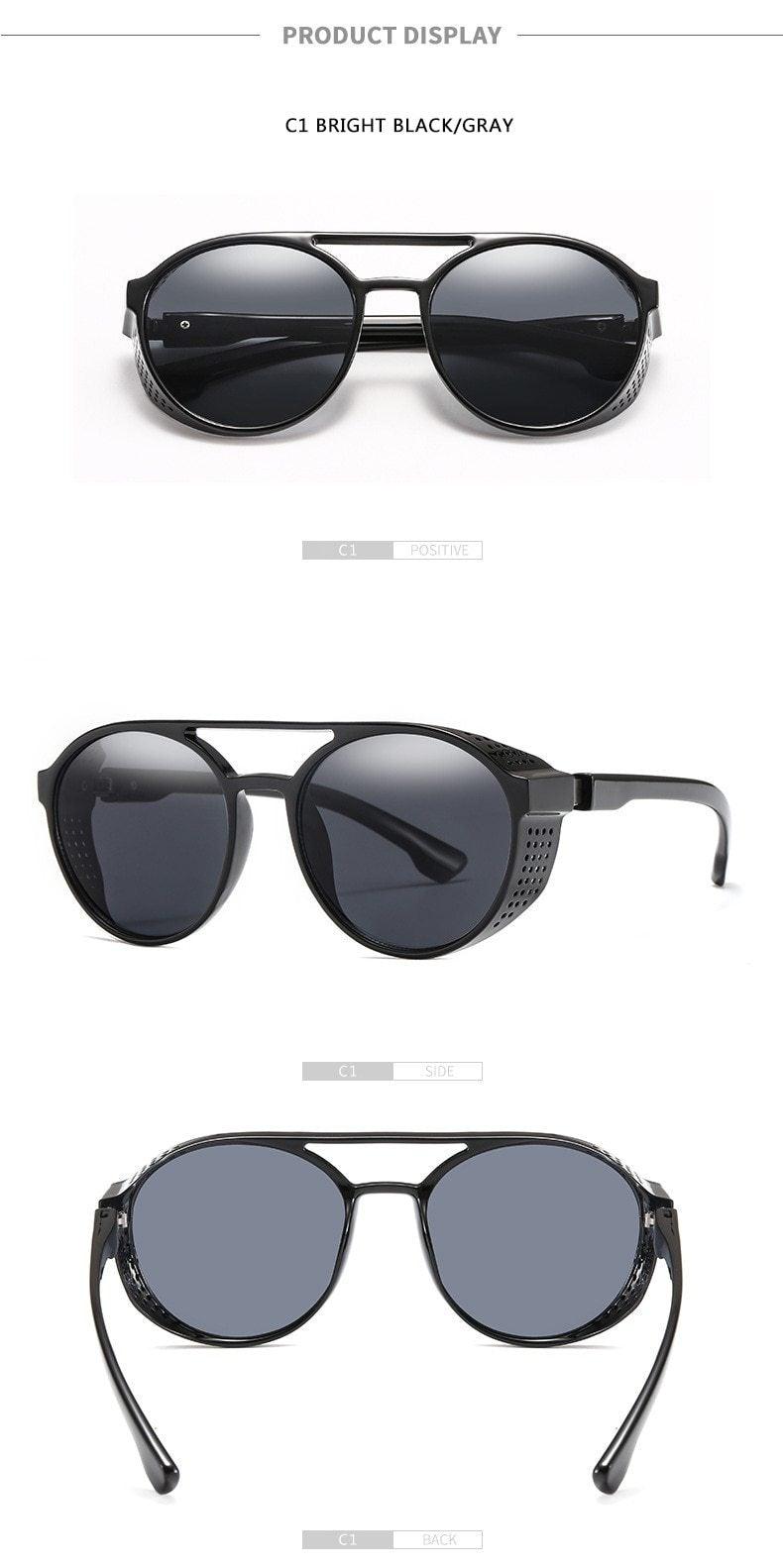 Round Vintage Sunglasses Retro Eyewear For Men Women Classic Sunglasses For Women & Men Retro Style Goggles In Round Shape Flip Up Driving Glasses Vintage Style & Fashionable Eyewear