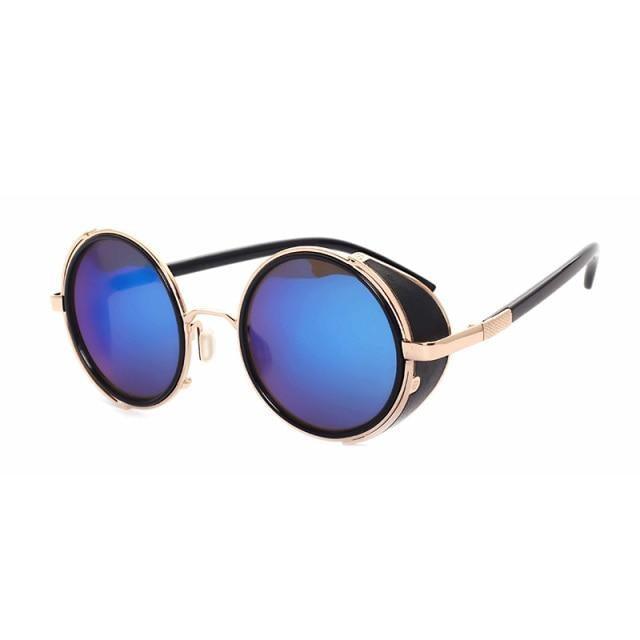 Round Vintage Sunglasses Retro Eyewear Style Sunglasses For Women New Retro Shape Coating Sunglasses For Men New Round Shape Sunglasses & Classic Design Sunglasses