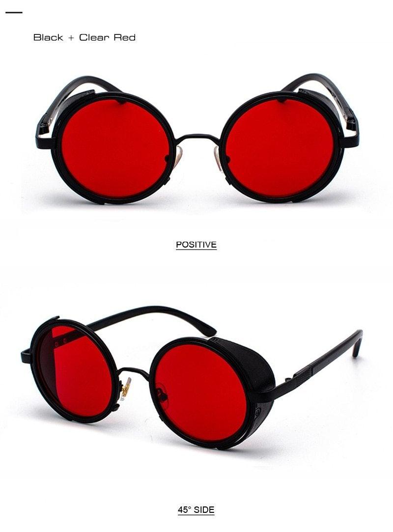 Round Vintage Sunglasses Retro Eyewear Style Sunglasses For Women New Retro Shape Coating Sunglasses For Men New Round Shape Sunglasses & Classic Design Sunglasses