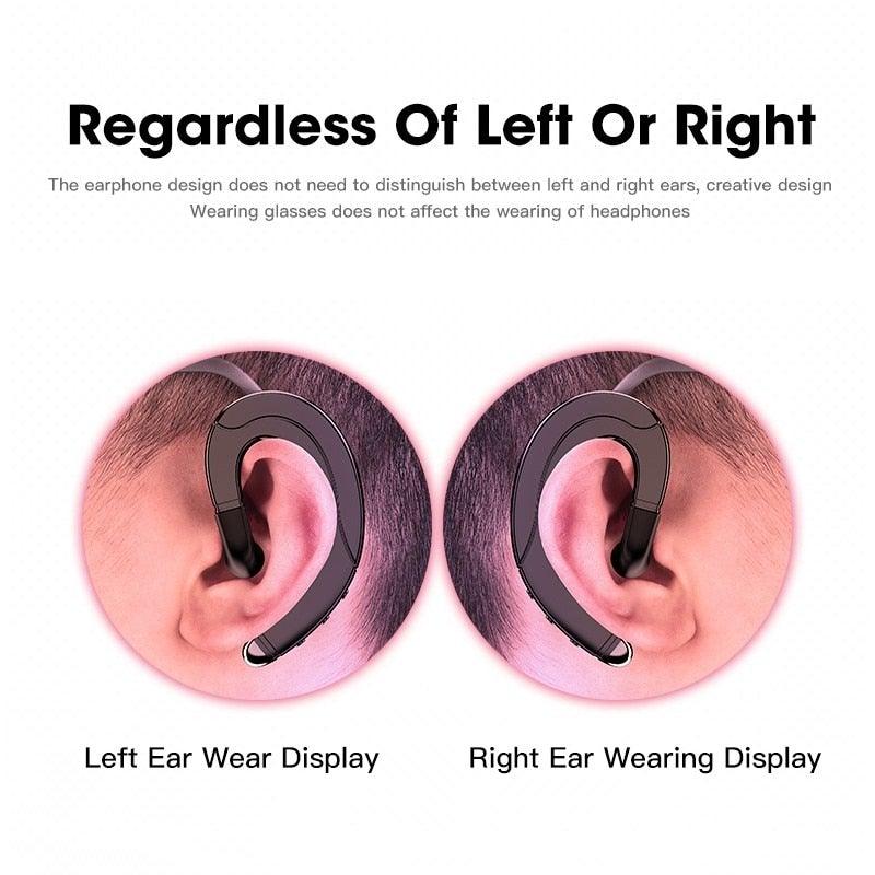 Running Sports Earphone BoneBluetooth Headphones True Wireless Earbuds with Charging Case IPX7 Waterproof Stereo Sound Earphones Built-in Mic in-Ear Headsets Deep Bass Conduction Ear Hook Bluetooth 5.0 HiFi Stereo Wireless Earphone Headset For Headsets