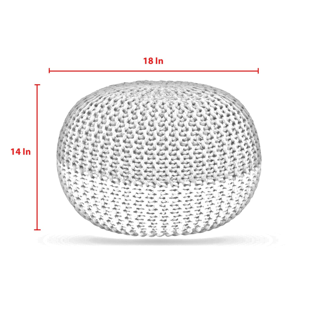 Mylah Hand Knitted Pouf