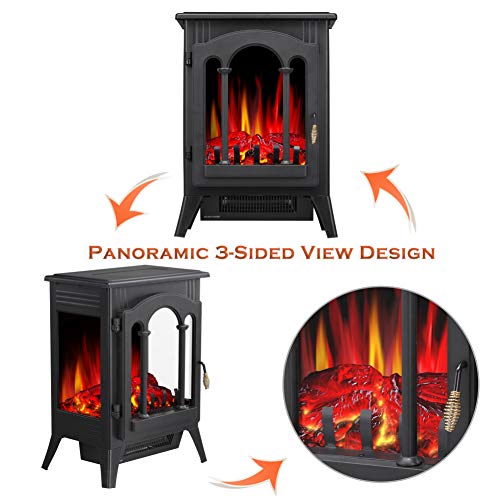 16 Inches Portable Electric Fireplace Stove 5220