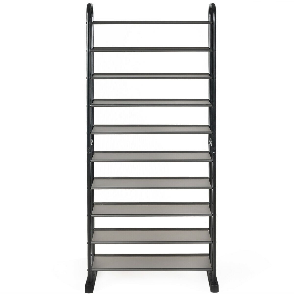 10-Tier Free-Standing Metal Frame Shoe Rack by DirectDeals