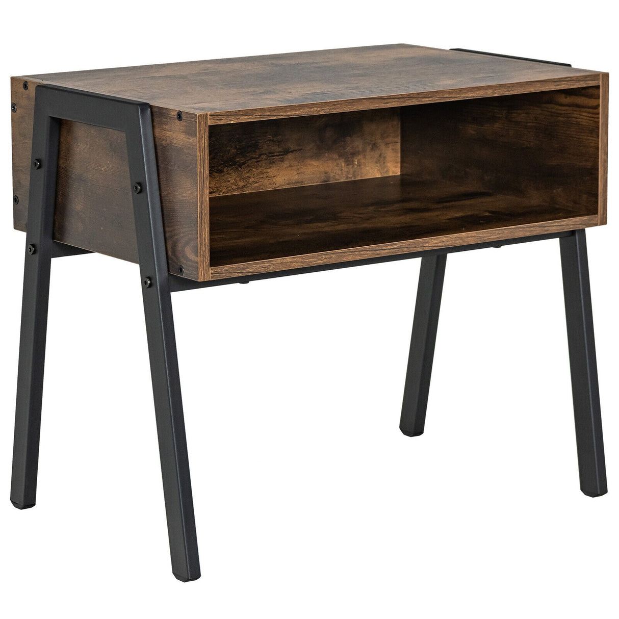 1 Piece Stackable Night Stand Shelf Accent Table with Metal Frame by DirectDeals