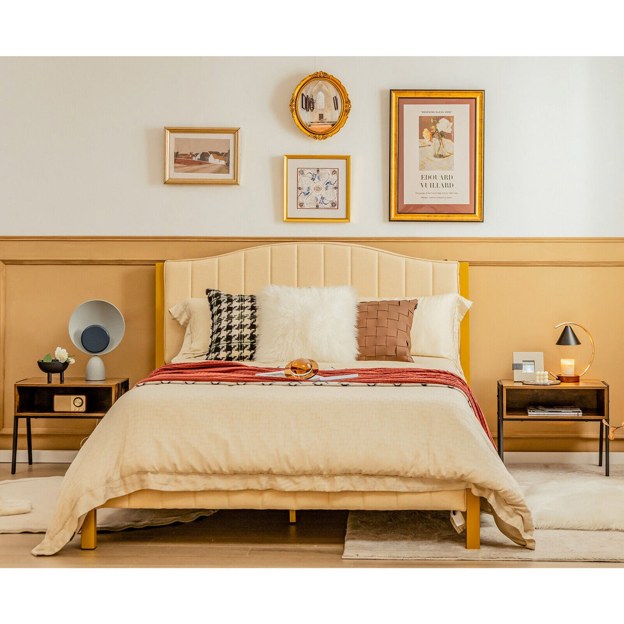 1 Piece Stackable Night Stand Shelf Accent Table with Metal Frame by DirectDeals