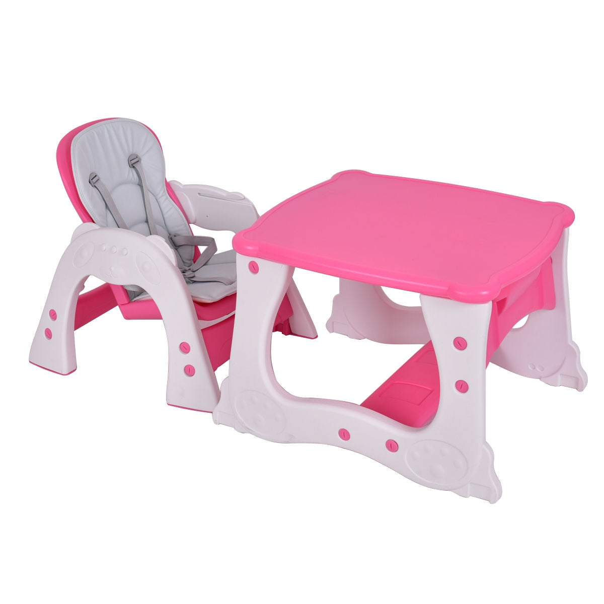 3 in 1 Infant Table and Chair Set Baby High Chair-Blue