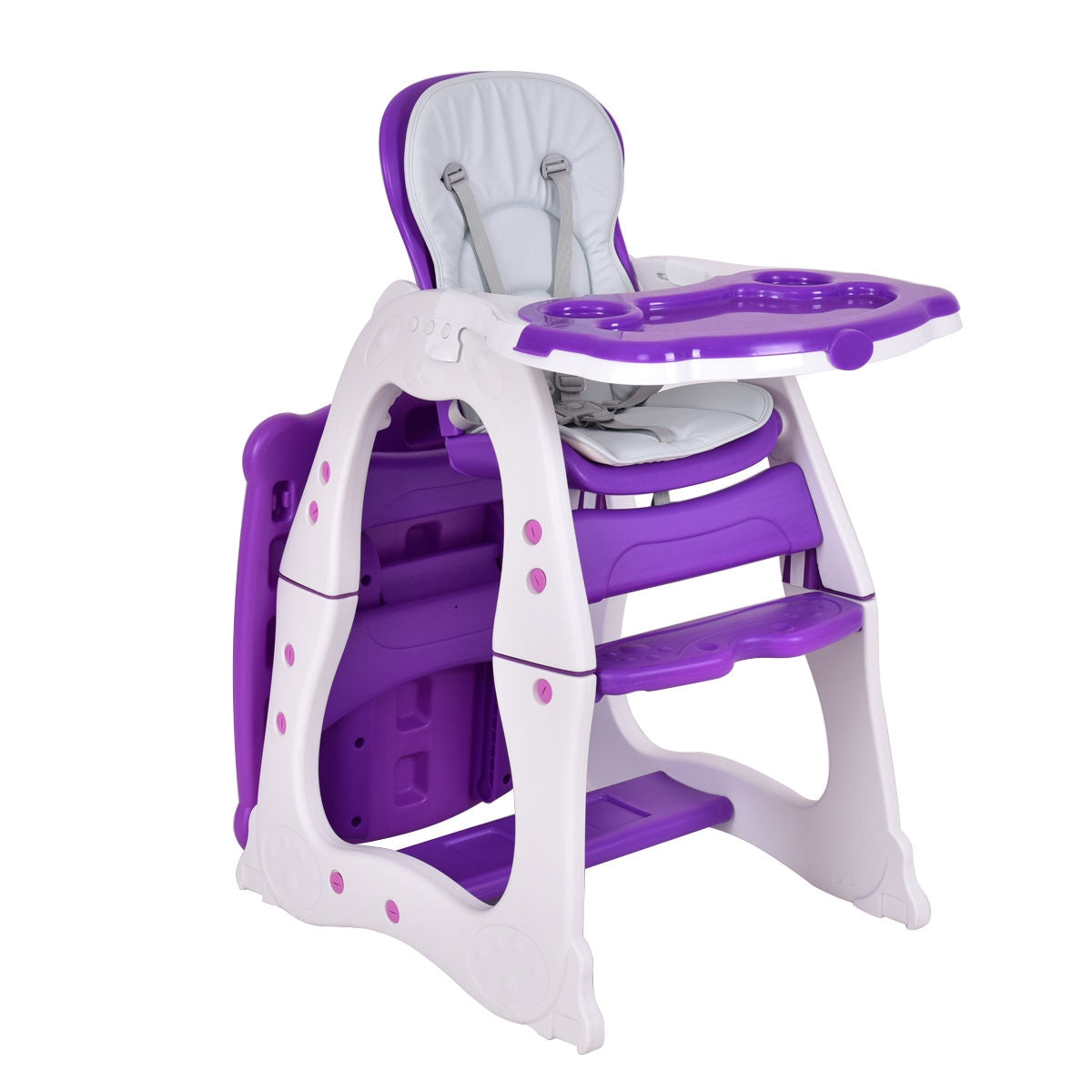 3 in 1 Infant Table and Chair Set Baby High Chair-Blue