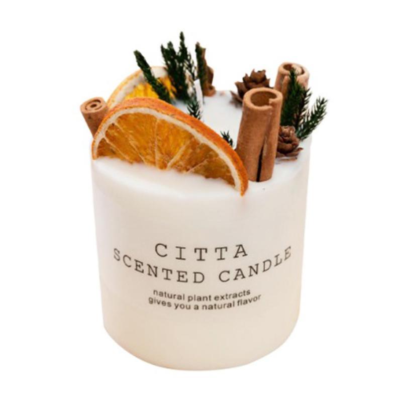 Scented Candle Gift Box With Tray Cover Soy Wax Candle New Year Gift Creative Glass Romantic Scented Candle Balancing Healing Candle Natural Soy Wax White Natural Scented Purifying Candle for Aromatherapy