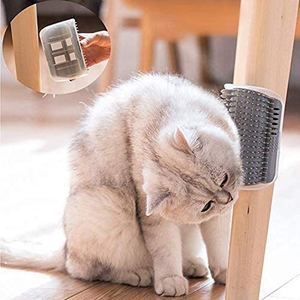 Self Groomer Cat Brush Angle Cat Massager Cat Accessories Self-raising Beautician Massage Comb Cat Toy Cat Supplies Teasing Cat Self Groomer Cat Brush Interactive Cat Toy