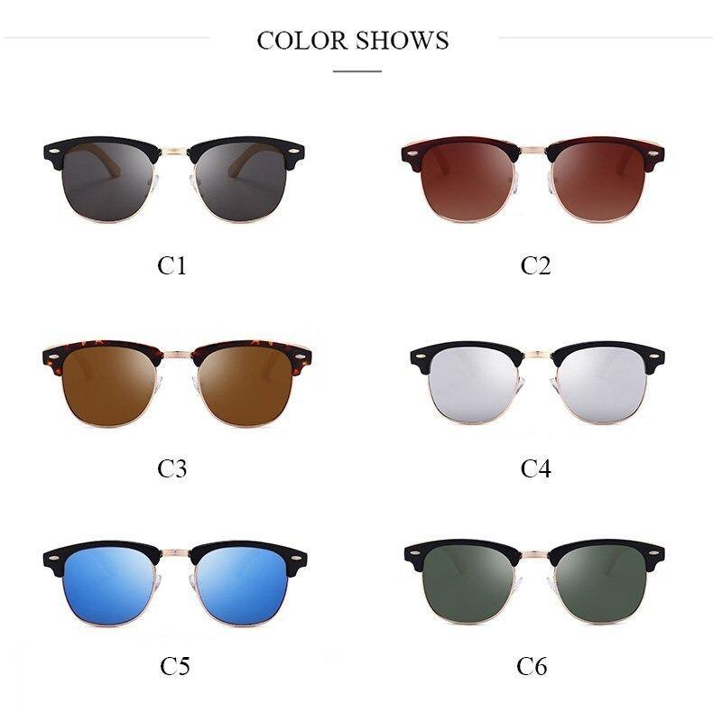 Semi Rimless Frame Driving Sunglasses Men Black Business Design Sun Glasses Stylish Cool Polarized Sunglasses For Men Retro Frame New Driving Sunglasses Outdoor Round Shaped Elegant Shades Comfortable Eyewear