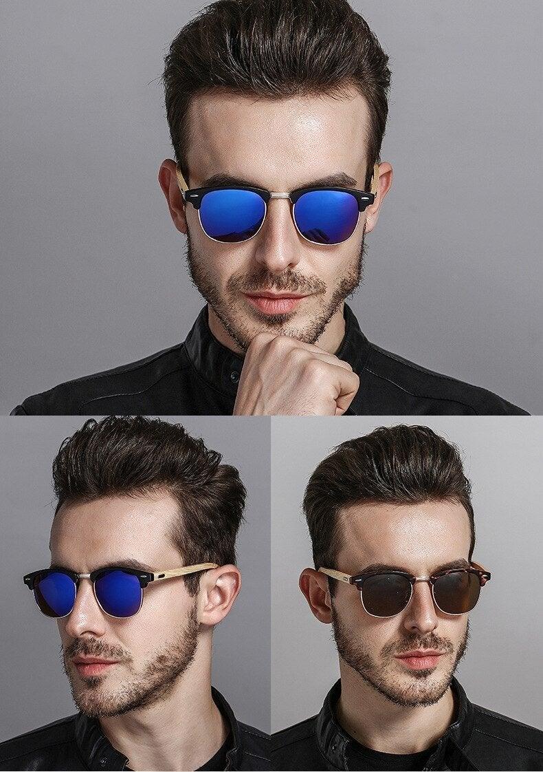Semi Rimless Frame Driving Sunglasses Men Black Business Design Sun Glasses Stylish Cool Polarized Sunglasses For Men Retro Frame New Driving Sunglasses Outdoor Round Shaped Elegant Shades Comfortable Eyewear