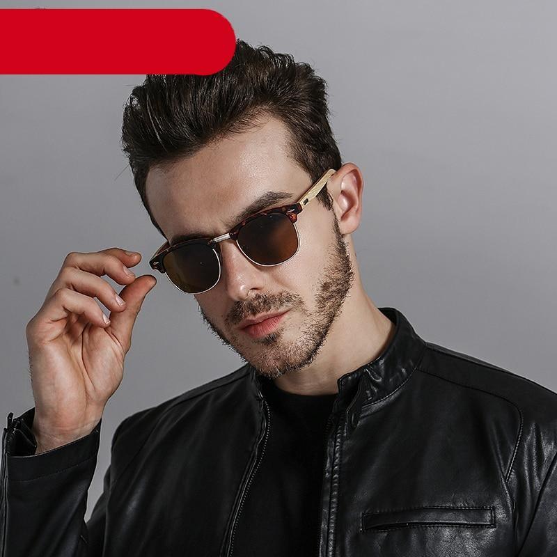 Semi Rimless Frame Driving Sunglasses Men Black Business Design Sun Glasses Stylish Cool Polarized Sunglasses For Men Retro Frame New Driving Sunglasses Outdoor Round Shaped Elegant Shades Comfortable Eyewear