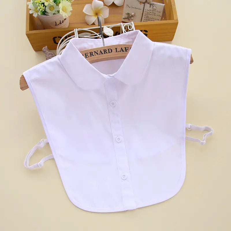 2023 Women's White Shirt Faux Collar Accessory