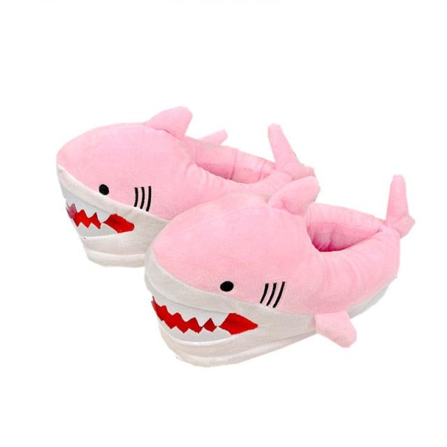 Shark Funny Shoes Girls Indoor Slippers Home Shoes Fashion Plush Warm Slippers Women Winter Cute Shark Cozy Women Slippers With Funny Face Memory Foam Non-Slip Rubber Sole Soft Slip On Home Shoes