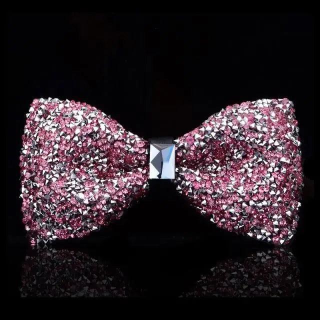 Shiny Butterfly Men Bowtie Sparkling Wedding Bridegroom Bow Ties Adjustable Length Party Bowties