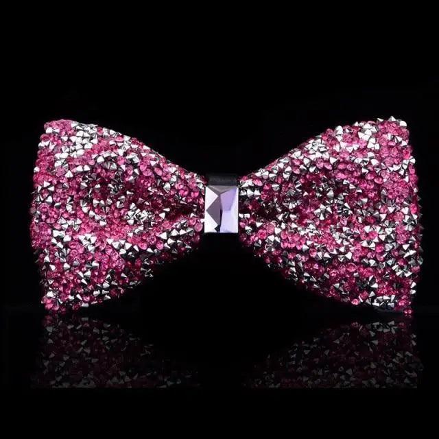 Shiny Butterfly Men Bowtie Sparkling Wedding Bridegroom Bow Ties Adjustable Length Party Bowties