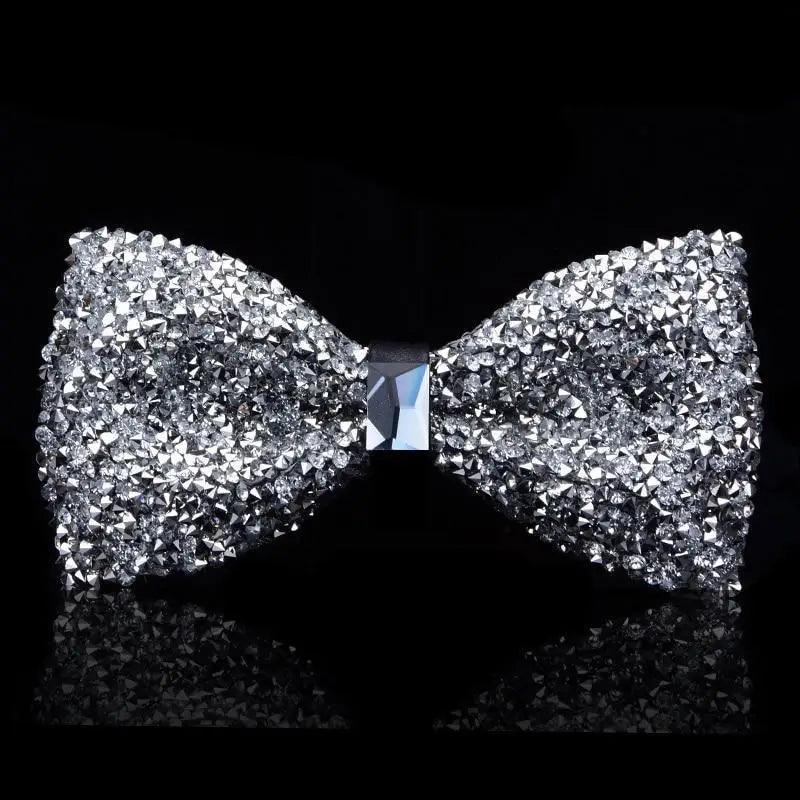 Shiny Butterfly Men Bowtie Sparkling Wedding Bridegroom Bow Ties Adjustable Length Party Bowties