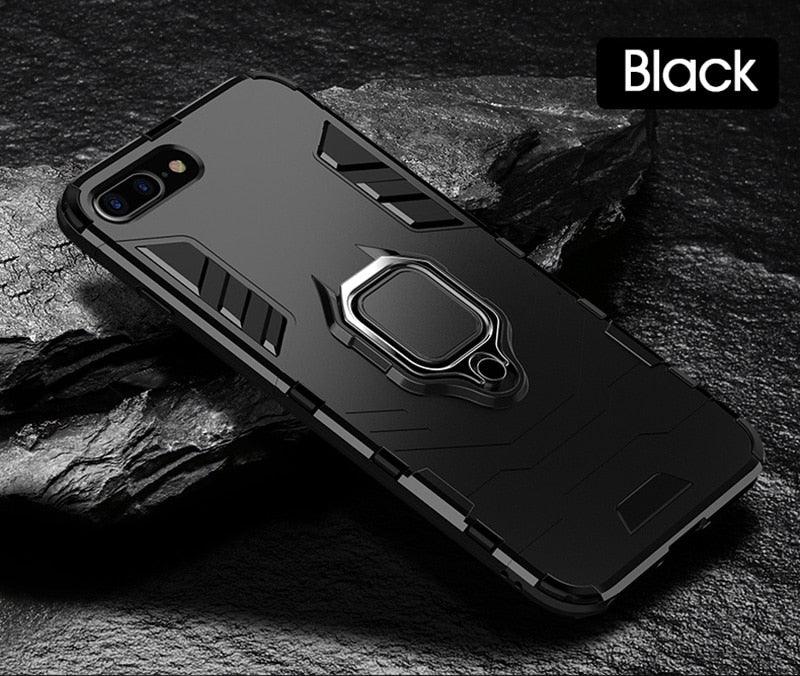Shockproof Armor Case For iPhone XR iPhone X Xs Xs Max Stand Holder Ring Phone Cover for iPhone 6 6S 6PLUS 7 8 plus Slim Durable Soft Anti-Scratch 360 Degree Rotating Ring Holder Kickstand Protective With Magnetic Case