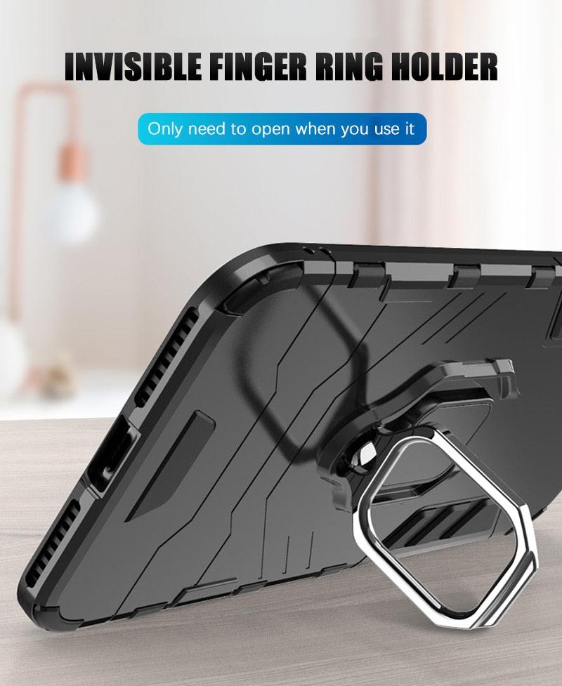 Shockproof Armor Case For iPhone XR iPhone X Xs Xs Max Stand Holder Ring Phone Cover for iPhone 6 6S 6PLUS 7 8 plus Slim Durable Soft Anti-Scratch 360 Degree Rotating Ring Holder Kickstand Protective With Magnetic Case