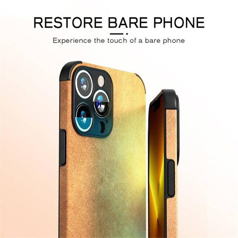 Shockproof Leather Texture Case For iPhone 8 7 Plus Soft Silicone Bumper Camera Protection Phone Cover Luxury Elegant PU Leather Flexible Bumper Non-Slip Grip Shockproof Full Body Protective Cover