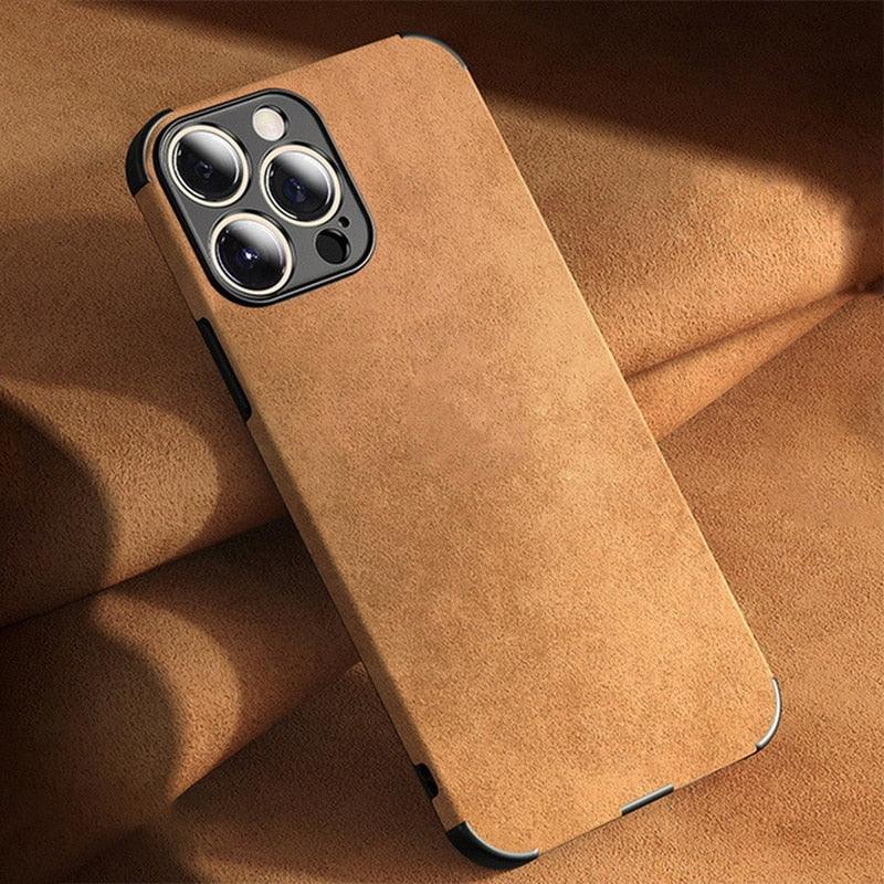 Shockproof Leather Texture Case For iPhone 8 7 Plus Soft Silicone Bumper Camera Protection Phone Cover Luxury Elegant PU Leather Flexible Bumper Non-Slip Grip Shockproof Full Body Protective Cover