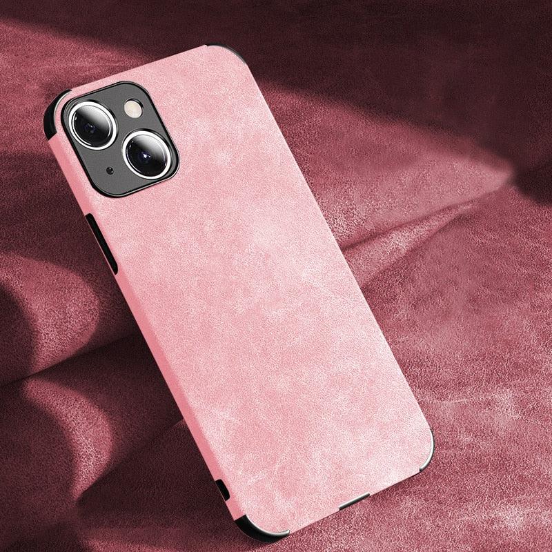 Shockproof Leather Texture Case For iPhone 8 7 Plus Soft Silicone Bumper Camera Protection Phone Cover Luxury Elegant PU Leather Flexible Bumper Non-Slip Grip Shockproof Full Body Protective Cover
