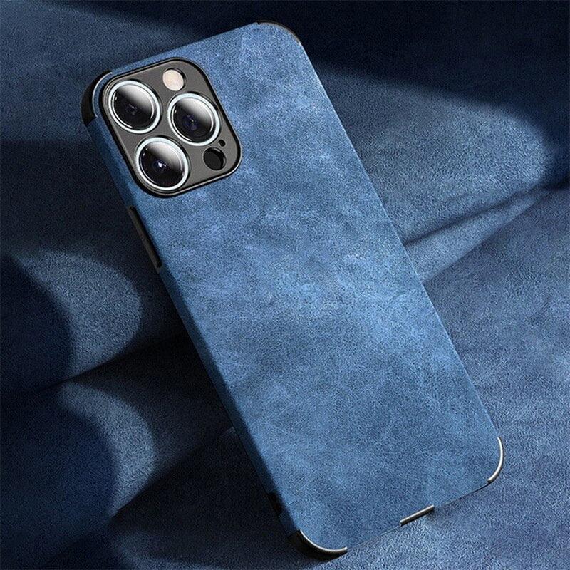 Shockproof Leather Texture Case For iPhone 8 7 Plus Soft Silicone Bumper Camera Protection Phone Cover Luxury Elegant PU Leather Flexible Bumper Non-Slip Grip Shockproof Full Body Protective Cover